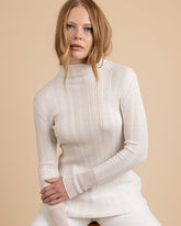 Vanduo: Off-White Cotton & Silk Top