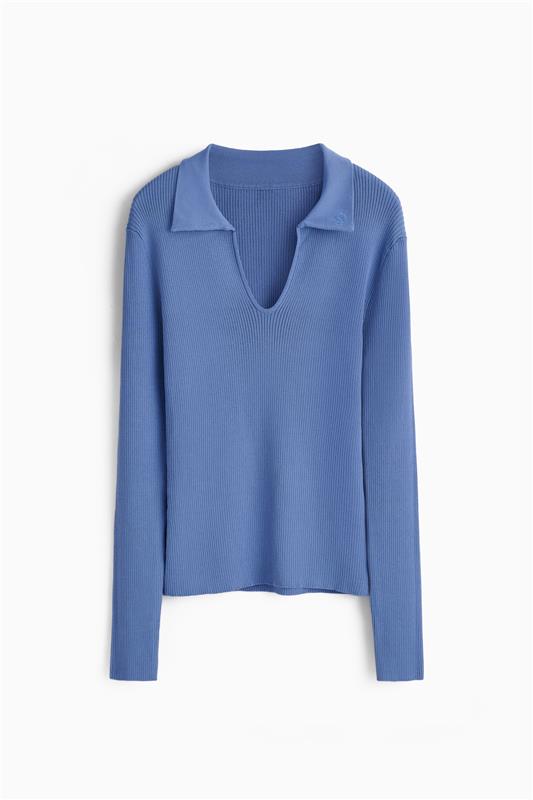 Samantha Long Sleeve Knit Polo