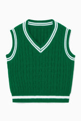Anne Sweater Vest - Green