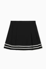 Jodie Stripe Skort - Black & White