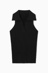 Heath Knit Polo - Black