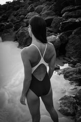 Liberty Racerback Swimsuit ― Coffee / Lilac