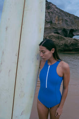 Yemaya One Piece Sleeveless Swimsuit ― Cobalt Blue