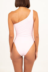 Paisley One Shoulder Luxe Swimsuit - Pink