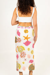 New York Hand-Embroidered Skirt