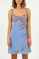 Crescent Shell Mini Dress Lilac