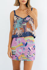 Fish Hand Beaded Top Multi Color