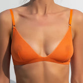 I.D. Line Soft Triangle Fine Mesh Bralette Orange