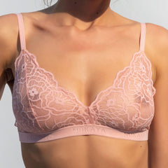 Born in Ukraine Image Lace Bralette Pink