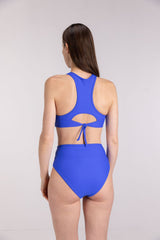 Bikini Top Racerfront Tie ― Cobalt Blue
