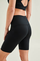 Yoga Shorts -High Waist - Caviar Black