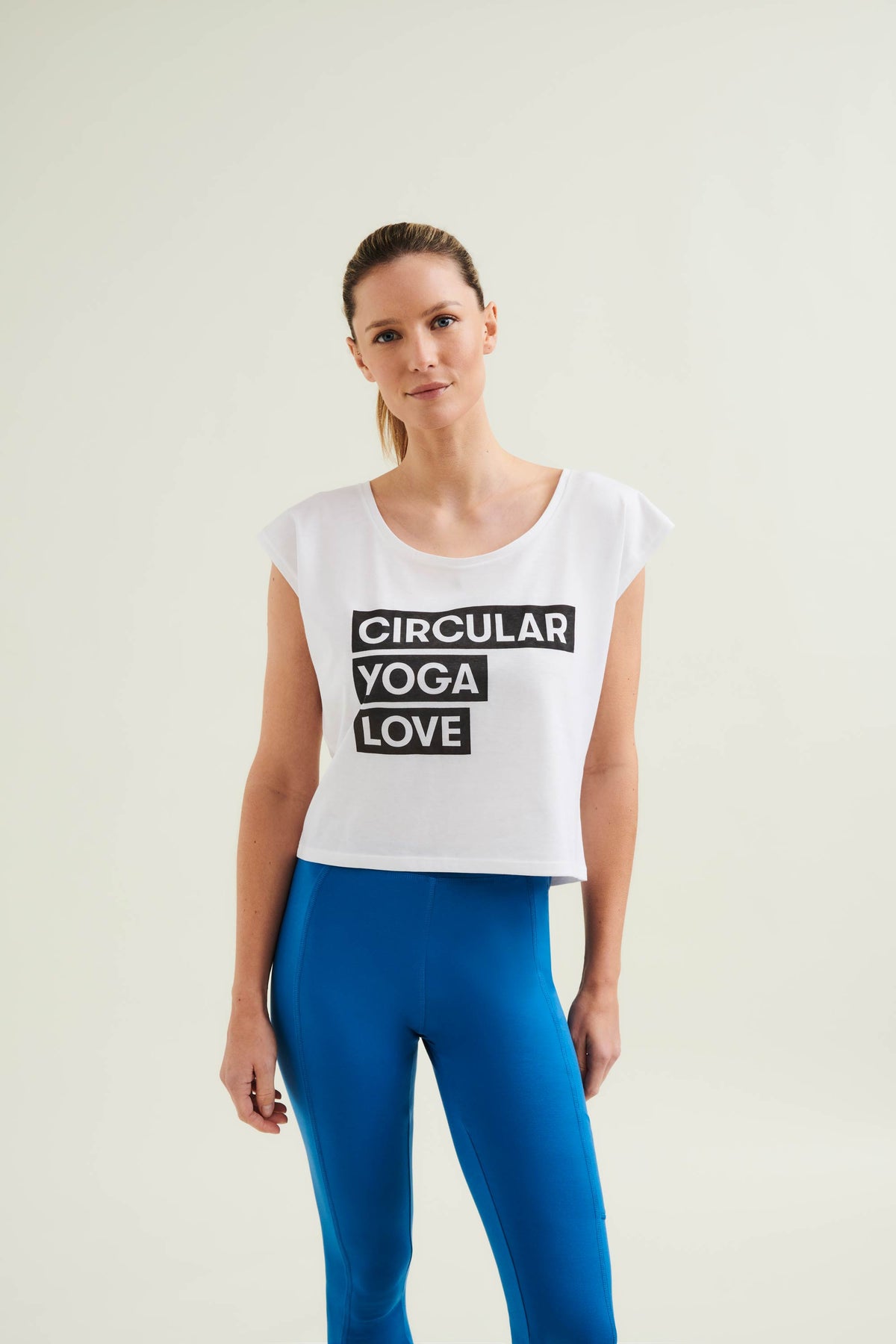 Organic Cropped Dance Vest With Print - Wellicious Community Sale