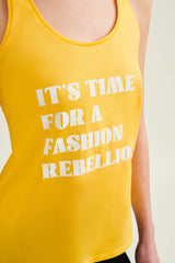 Racer Tank With Print - Sunshine