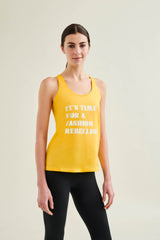 Racer Tank With Print - Sunshine