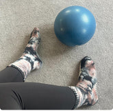 Black Tie Dye Tube Grip Socks