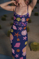 New York Strapped Dress- Navy