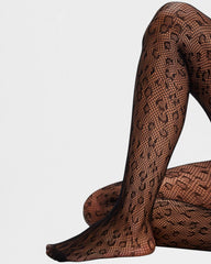 Leopard Print Fishnet Tights