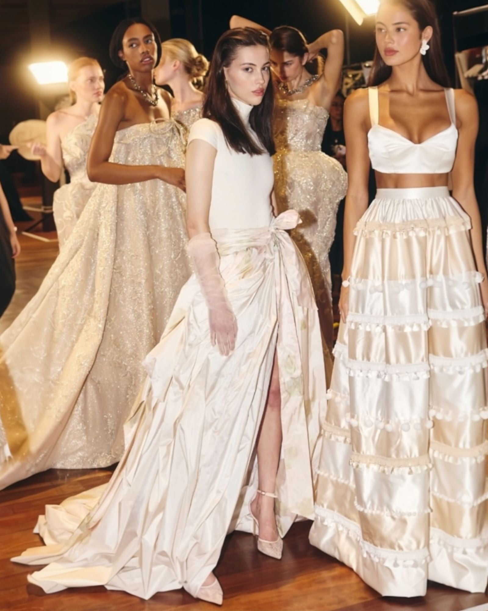 Katherine Ruched Tulle Gloves