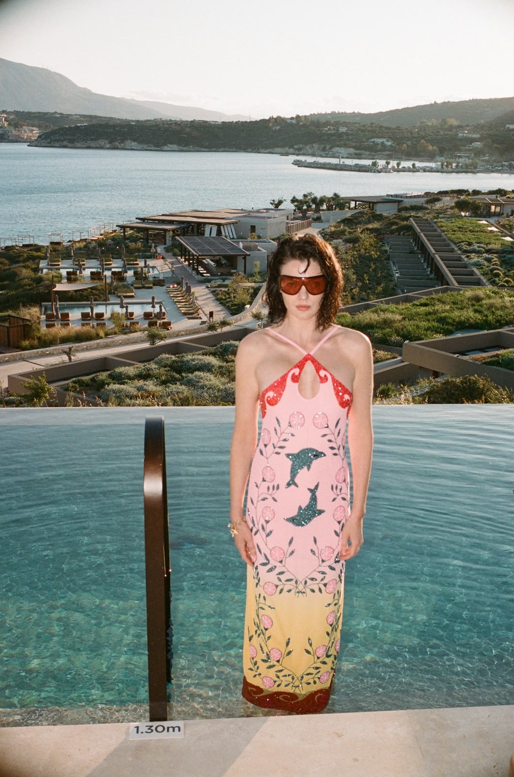 Dolphin Hand Beaded Maxi Dress