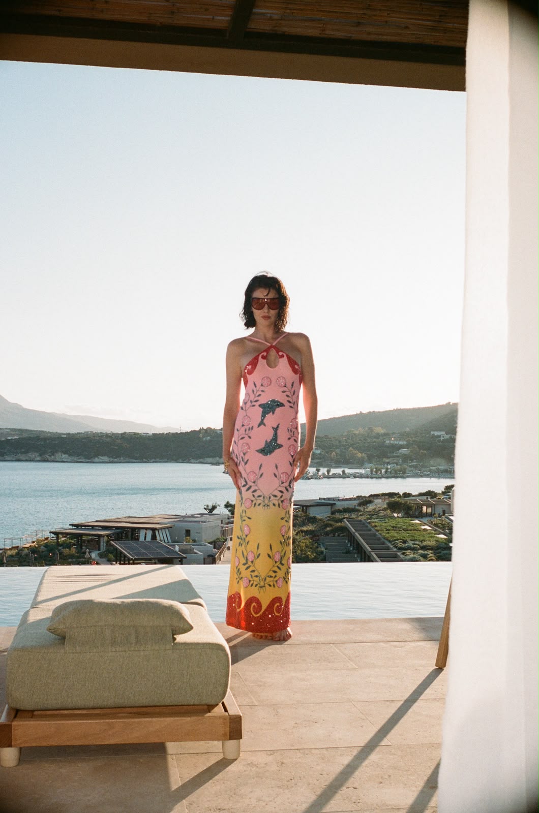 Dolphin Hand Beaded Maxi Dress