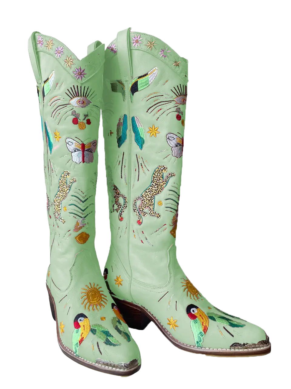 Willow Embroidered Leather Boots