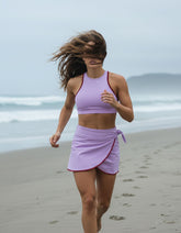 Wrap Skirt ― Lilac / Red