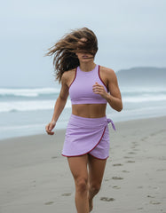 Wrap Skirt ― Lilac / Red