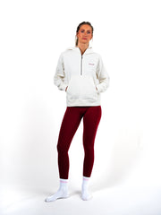 Cream 1/4 Zip Hoodie