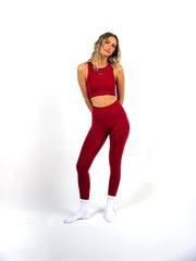 Fitted Crop Top - Red