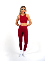 Fitted Crop Top - Red
