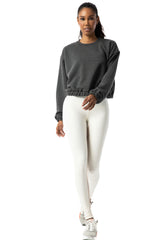 CROPPED SWEATSHIRT - ANTHRACITE