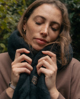 Long Fluffy Scarf - Midnight