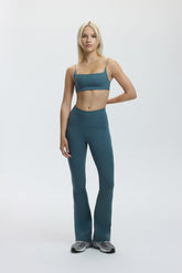 TWIST FLARE PANTS - LAGOON