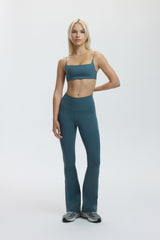 TWIST FLARE PANTS - LAGOON