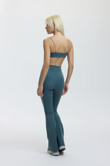 TWIST FLARE PANTS - LAGOON
