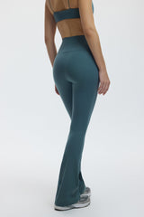 TWIST FLARE PANTS - LAGOON