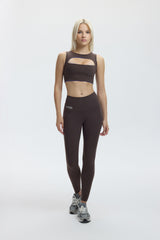 CUT OUT BRA TOP - ESPRESSO MARTINI (INSIDE ELECTRIC BLUE)