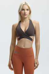 VEST BRA TOP - ESPRESSO MARTINI (INSIDE ELECTRIC BLUE)
