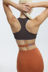 VEST BRA TOP - ESPRESSO MARTINI (INSIDE ELECTRIC BLUE)
