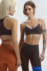 VEST BRA TOP - ESPRESSO MARTINI (INSIDE ELECTRIC BLUE)
