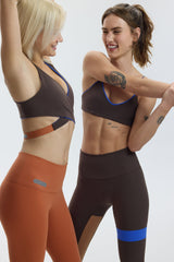 VEST BRA TOP - ESPRESSO MARTINI (INSIDE ELECTRIC BLUE)