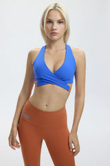VEST BRA TOP - ESPRESSO MARTINI (INSIDE ELECTRIC BLUE)