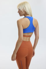VEST BRA TOP - ESPRESSO MARTINI (INSIDE ELECTRIC BLUE)