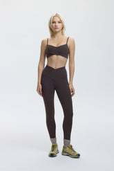 CROSS OVER SHORTS BRALETTE - ESPRESSO MARTINI