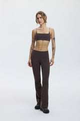 TWIST FLARE PANTS - ESPRESSO MARTINI