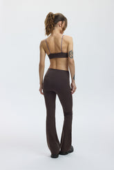 TWIST FLARE PANTS - ESPRESSO MARTINI