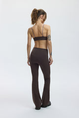 TWIST FLARE PANTS - ESPRESSO MARTINI