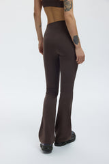 TWIST FLARE PANTS - ESPRESSO MARTINI