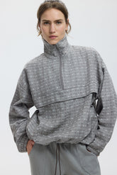 CORA SWEATSHIRT - ASH GRID