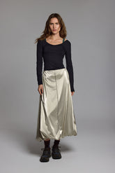 PUFF SKIRT - METALLIC GOLD